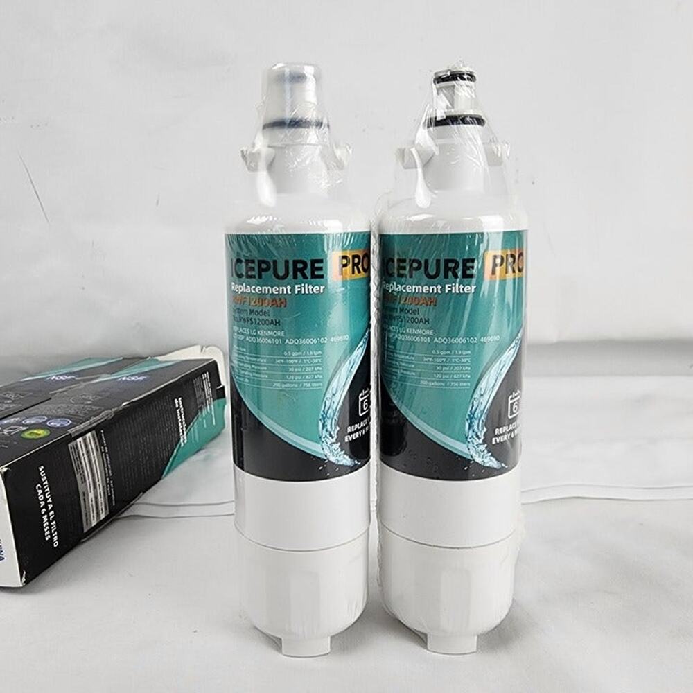 2-Pack ICEPURE Pro Refrigerator Water Filter Replaces LG LT700P Kenmore RWF1200